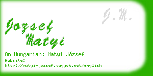 jozsef matyi business card